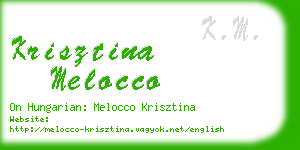 krisztina melocco business card